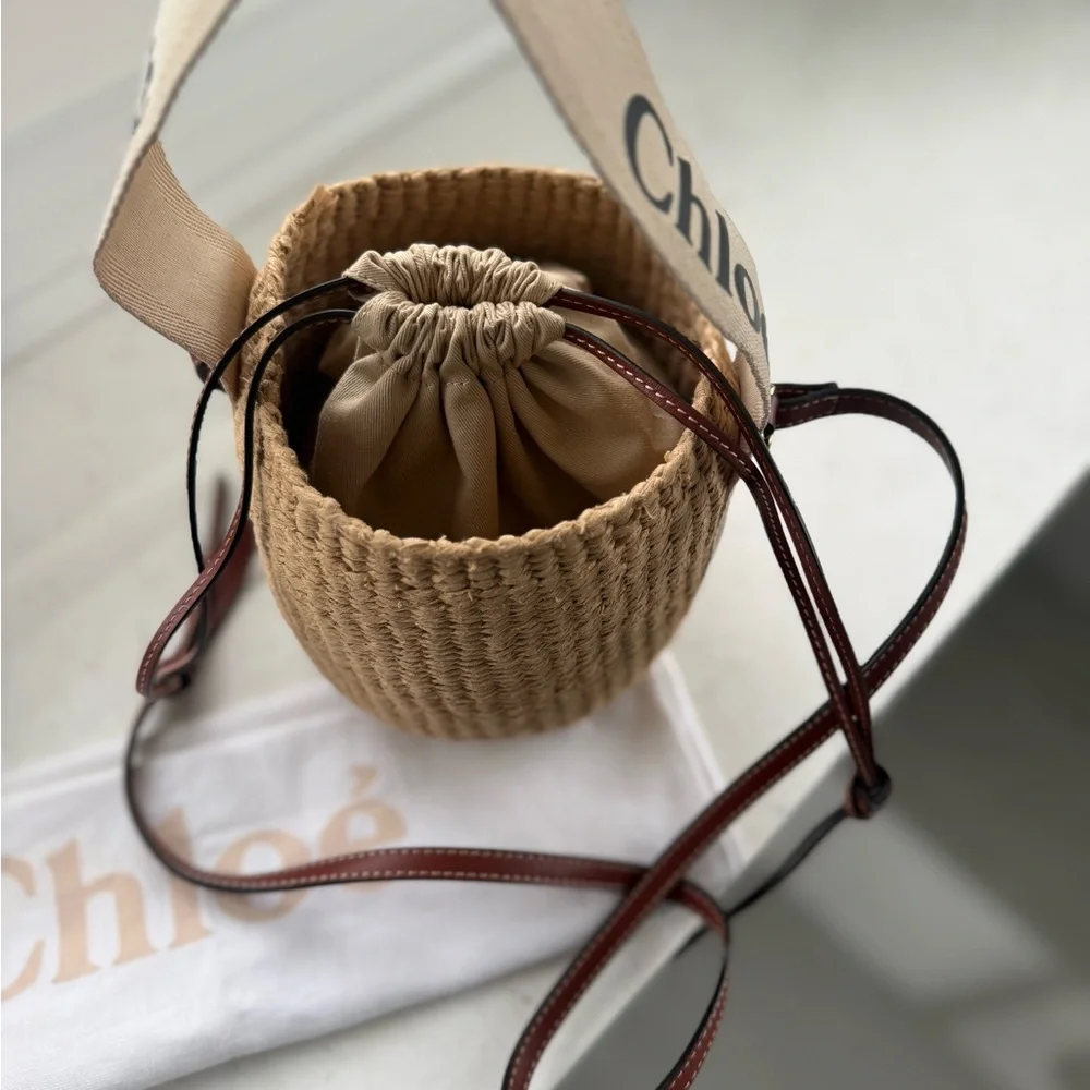 Chloe Raffia Bucket Bag - Picture 2 of 5